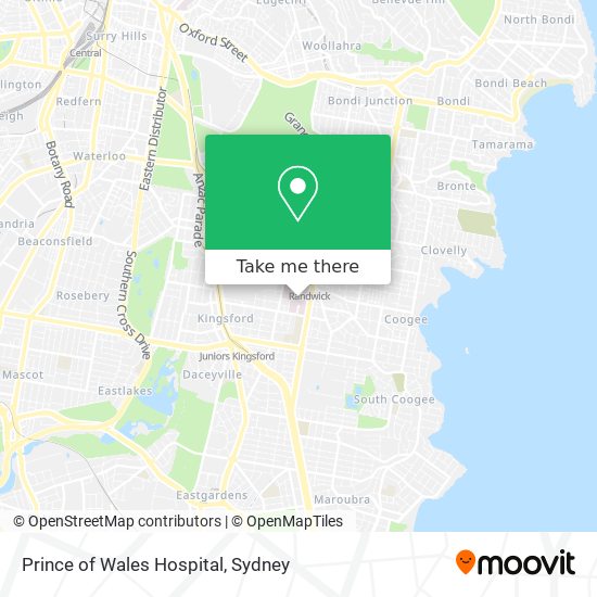 Prince of Wales Hospital map