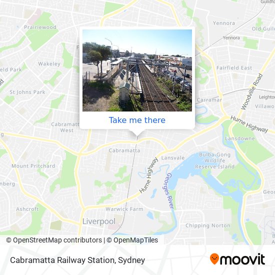 Cabramatta Railway Station map