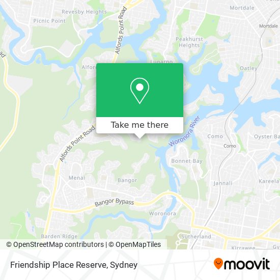 Friendship Place Reserve map