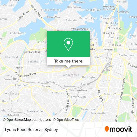 Lyons Road Reserve map