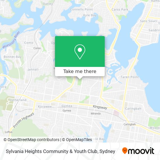 Mapa Sylvania Heights Community & Youth Club