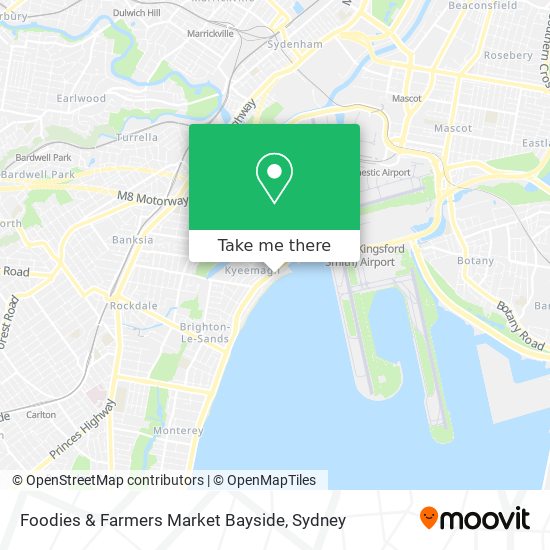 Mapa Foodies & Farmers Market Bayside