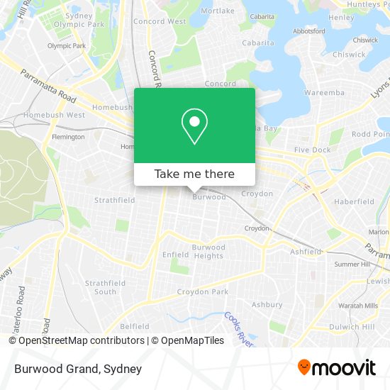 Mapa Burwood Grand