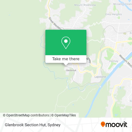Mapa Glenbrook Section Hut