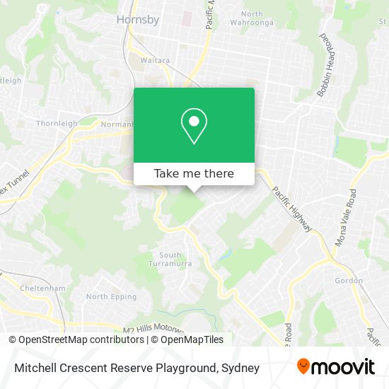 Mitchell Crescent Reserve Playground map