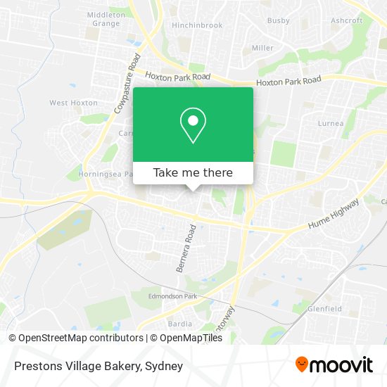 Prestons Village Bakery map