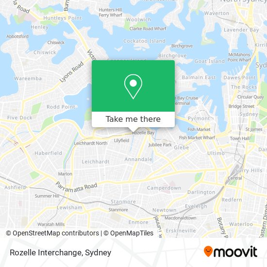 Rozelle Interchange map