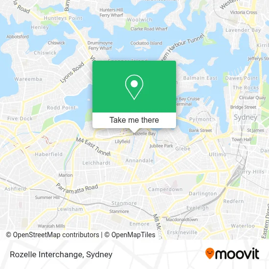 Rozelle Interchange map