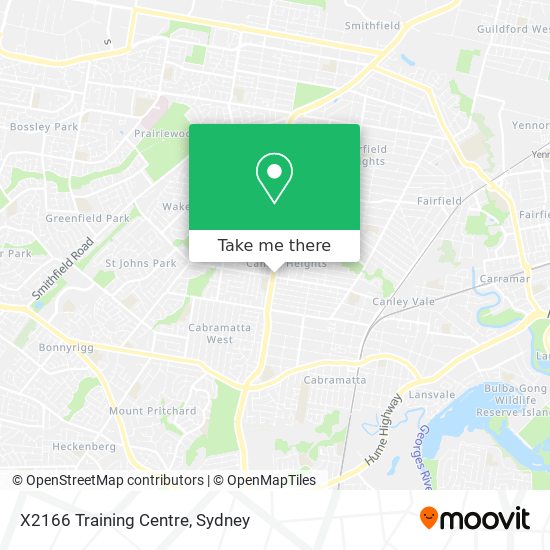 X2166 Training Centre map