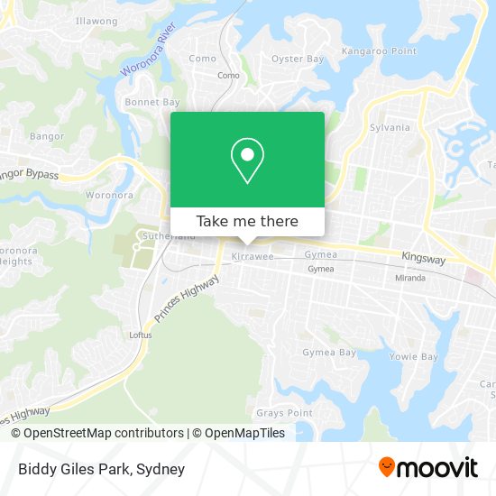 Mapa Biddy Giles Park