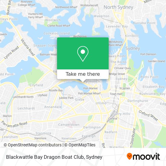 Blackwattle Bay Dragon Boat Club map