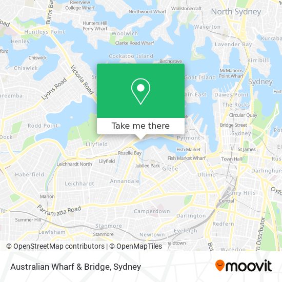 Australian Wharf & Bridge map