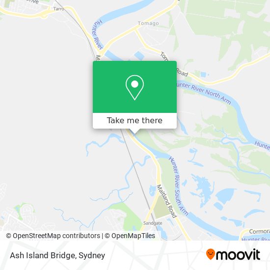 Ash Island Bridge map