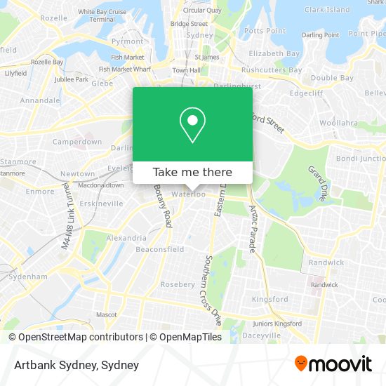 Artbank Sydney map