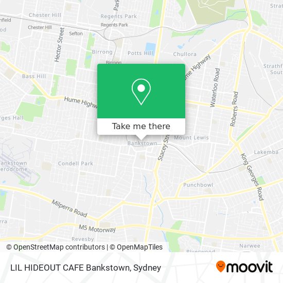 Mapa LIL HIDEOUT CAFE Bankstown