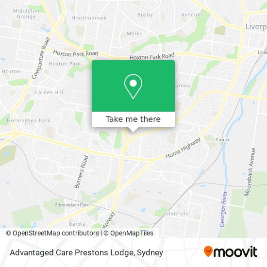 Advantaged Care Prestons Lodge map