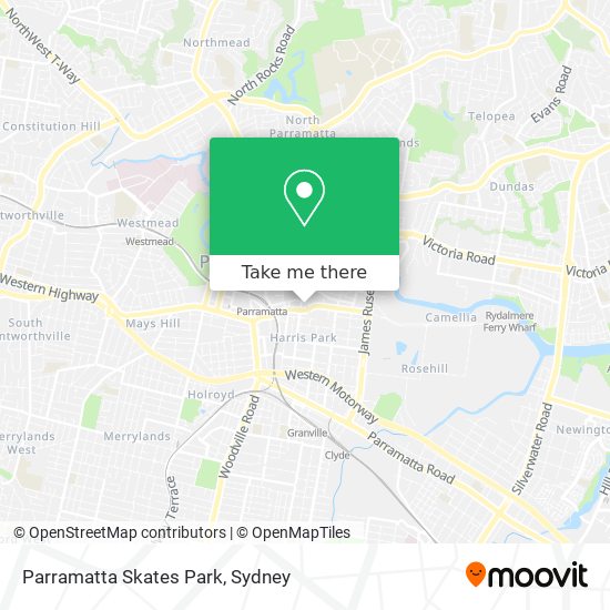 Parramatta Skates Park map