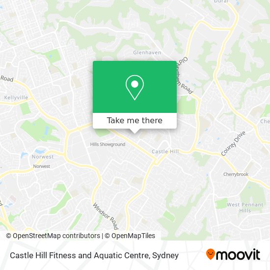 Mapa Castle Hill Fitness and Aquatic Centre