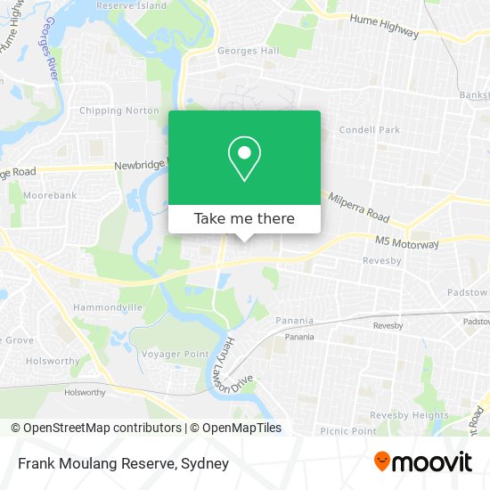 Frank Moulang Reserve map