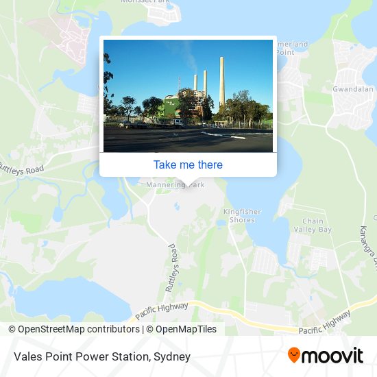 Vales Point Power Station map