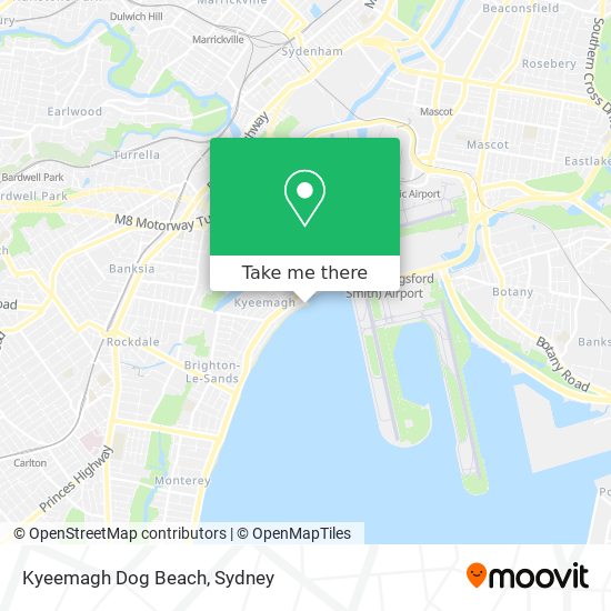 Mapa Kyeemagh Dog Beach