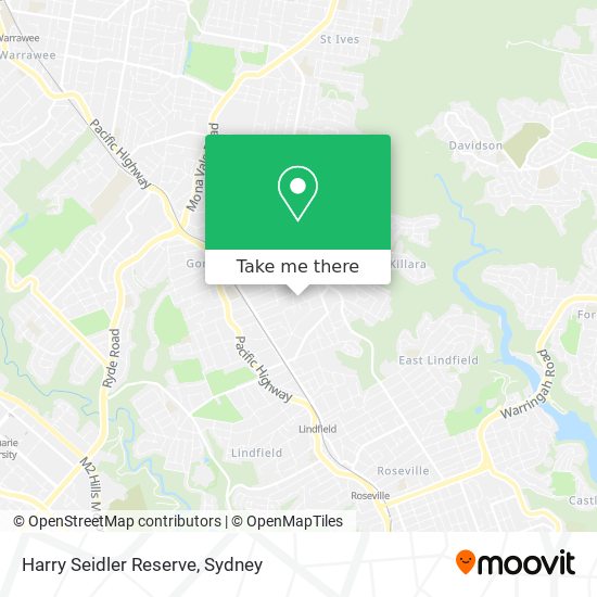 Harry Seidler Reserve map
