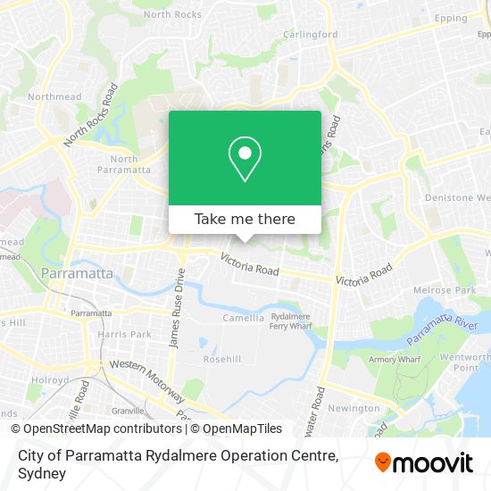 City of Parramatta Rydalmere Operation Centre map