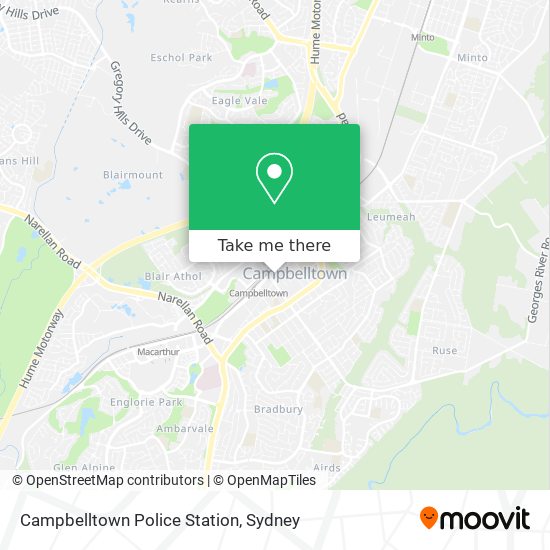 Campbelltown Police Station map