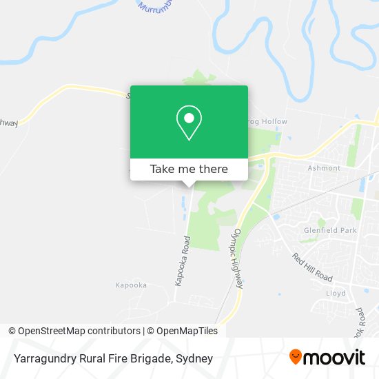 Mapa Yarragundry Rural Fire Brigade