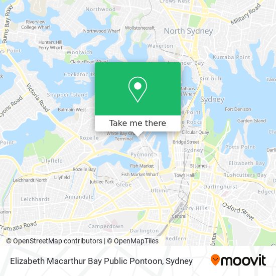 Elizabeth Macarthur Bay Public Pontoon map
