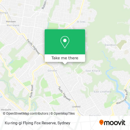 Ku-ring-gi Flying Fox Reserve map