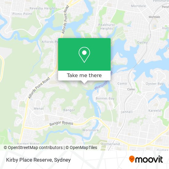 Kirby Place Reserve map