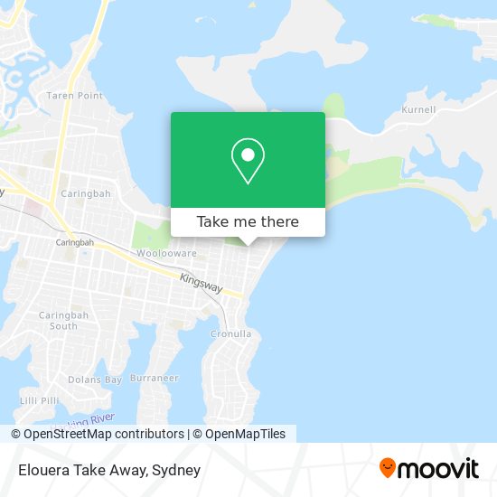 Elouera Take Away map