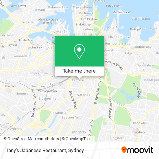 Mapa Tany's Japanese Restaurant