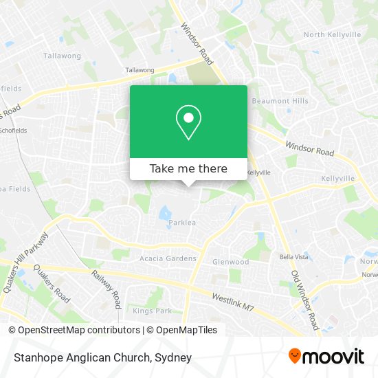 Stanhope Anglican Church map
