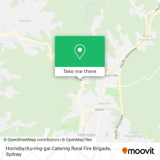 Hornsby / Ku-ring-gai Catering Rural Fire Brigade map
