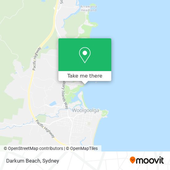 Darkum Beach map