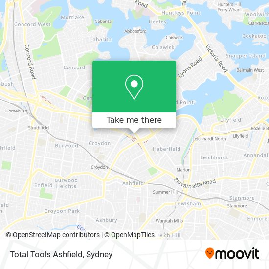 Total Tools Ashfield map