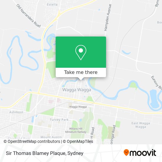 Sir Thomas Blamey Plaque map