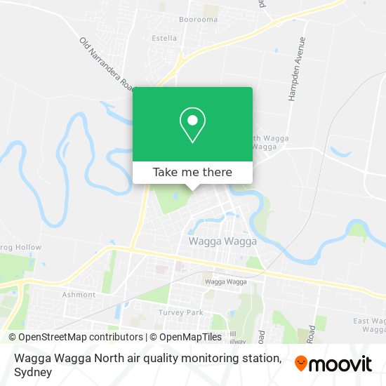 Wagga Wagga North air quality monitoring station map