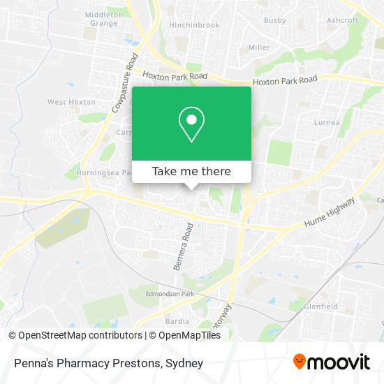 Penna's Pharmacy Prestons map