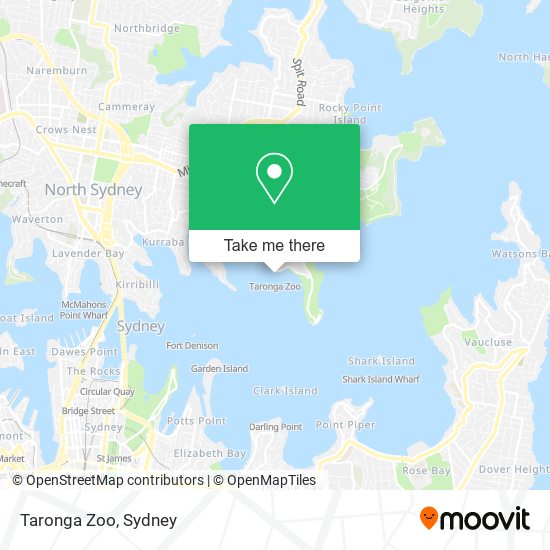 Mapa Taronga Zoo