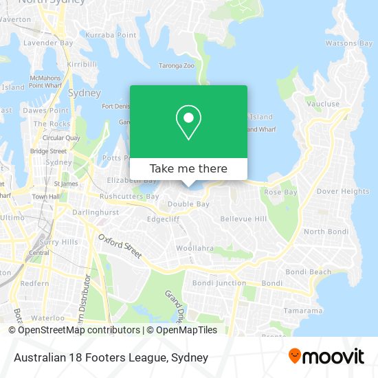 Australian 18 Footers League map