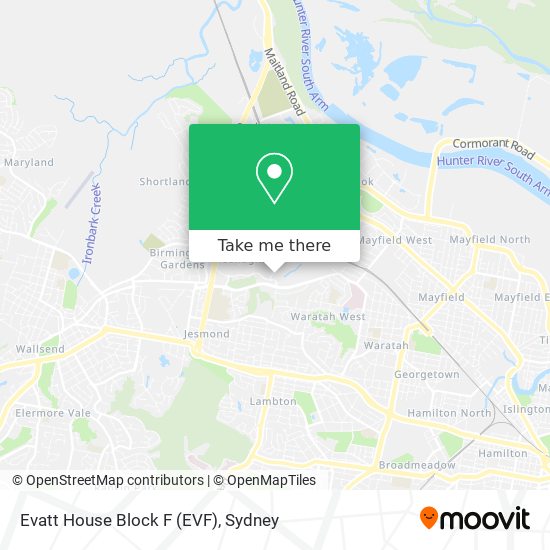 Evatt House Block F (EVF) map