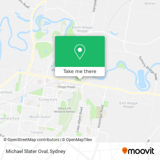 Mapa Michael Slater Oval