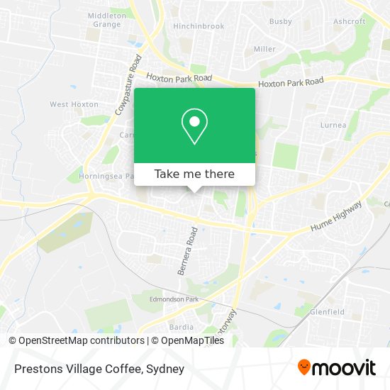 Prestons Village Coffee map