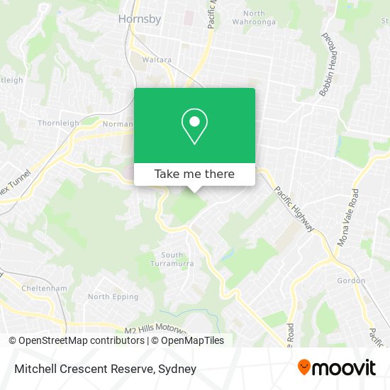Mapa Mitchell Crescent Reserve