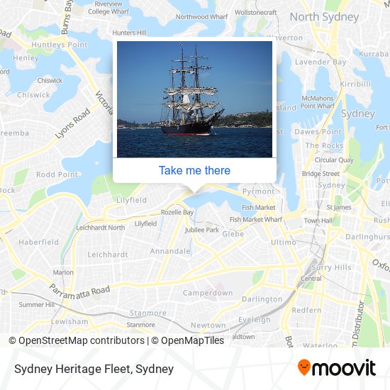 Sydney Heritage Fleet map
