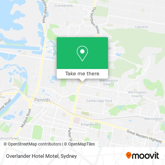 Overlander Hotel Motel map