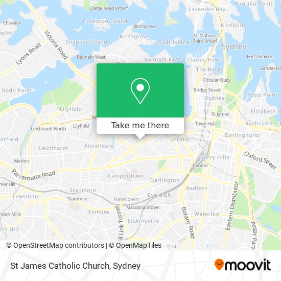 St James Catholic Church map